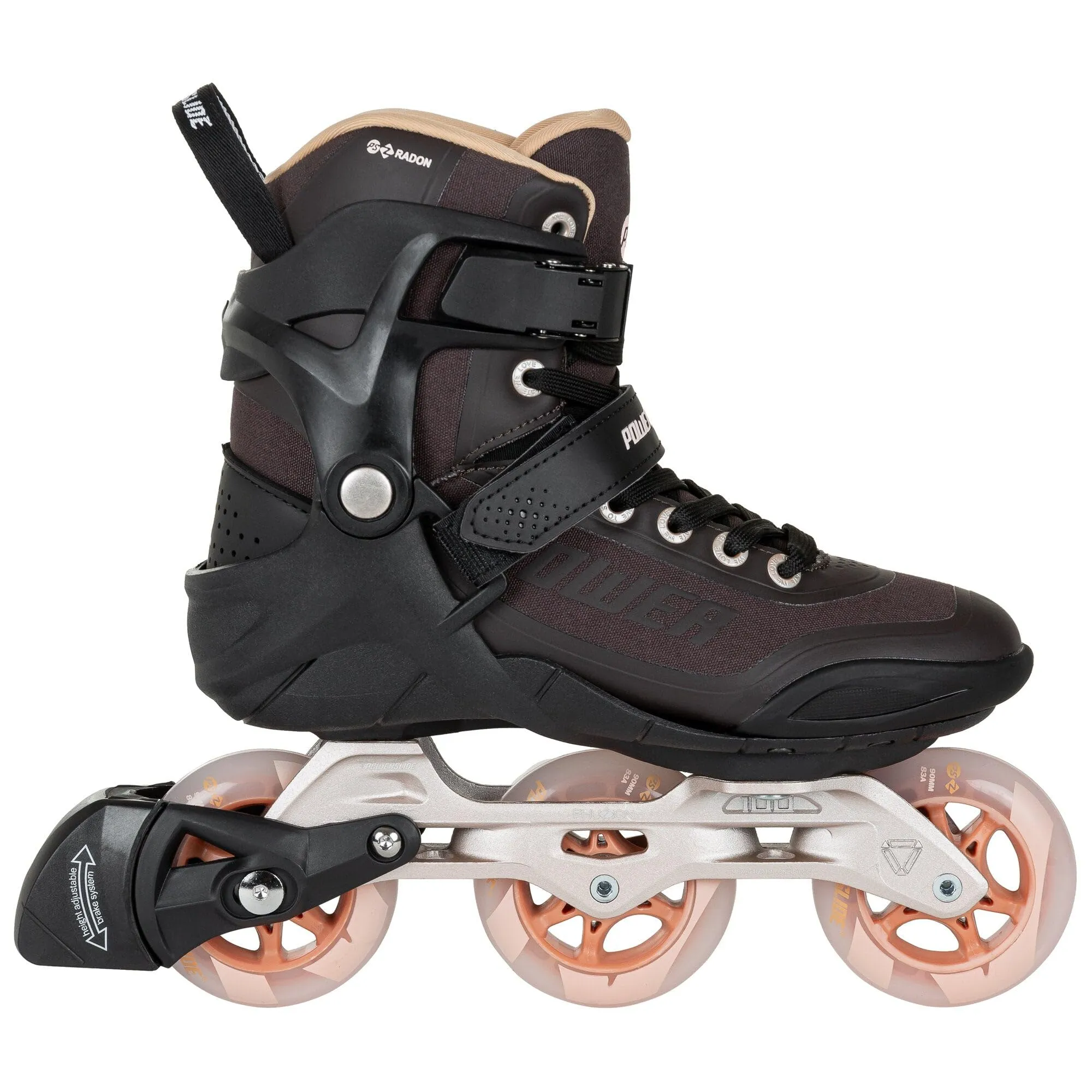 Powerslide Inline Skate Phuzion Radon Bronze 90, für Fitness, für Damen und Herren 38 – Bild 1 von 9