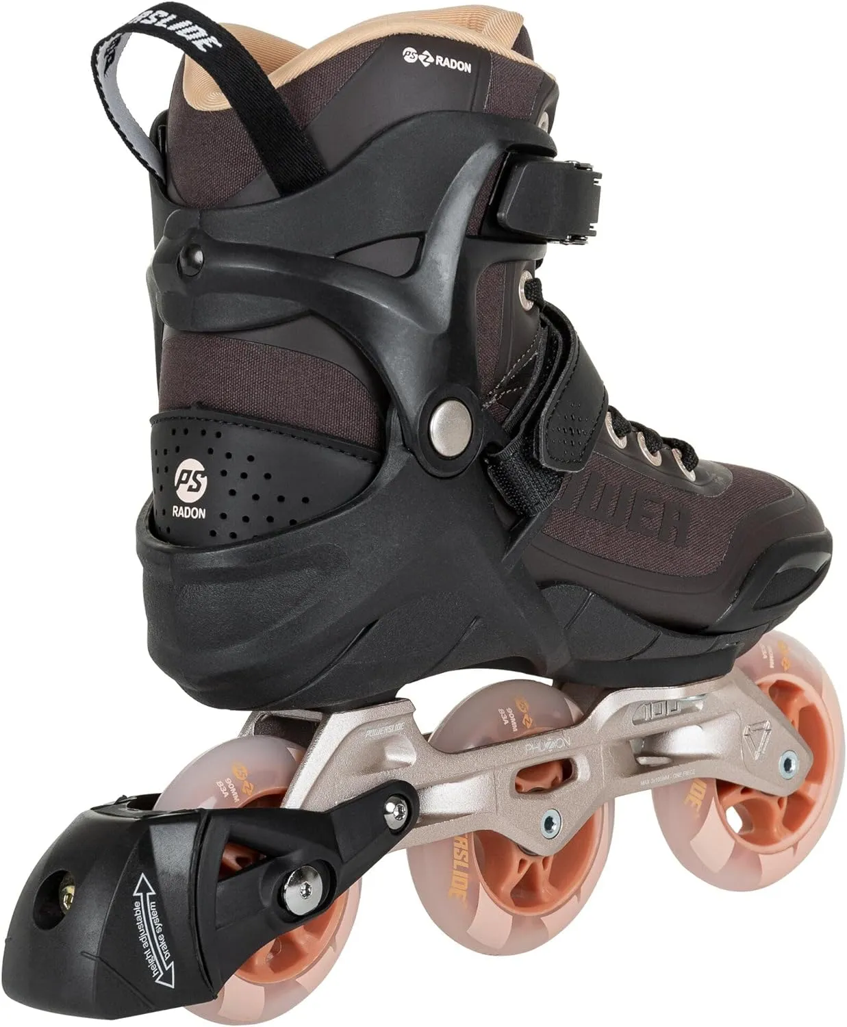 Powerslide Inline Skate Phuzion Radon Bronze 90, für Fitness, für Damen und Herren 38 – Bild 3 von 9