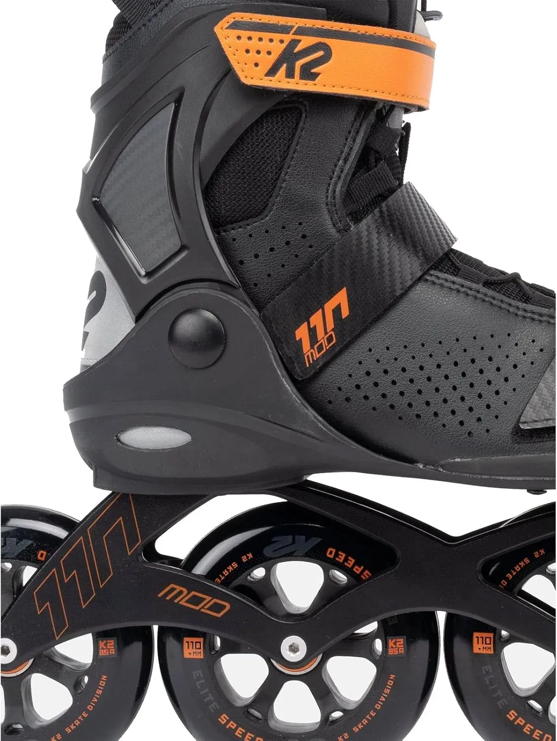 K2 mod 110 inline skates schwarz orange – Bild 3 von 7